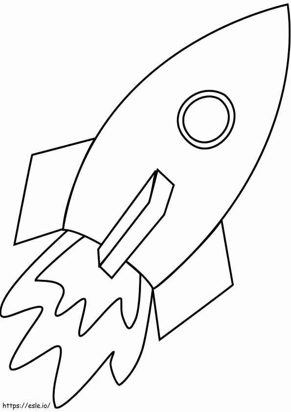 Easy Spaceship coloring page
