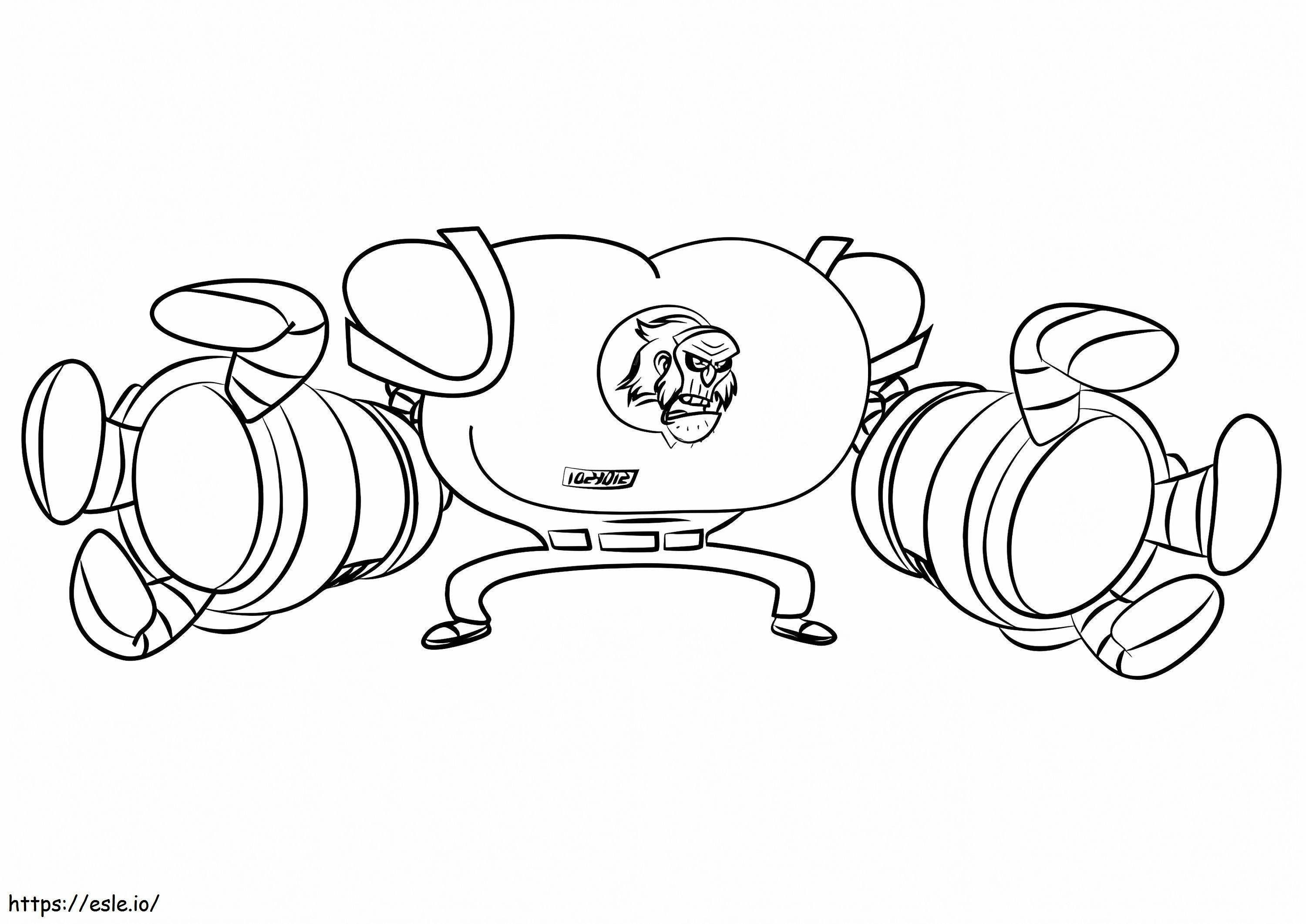Professor Tite Gripp From Atomic Puppet coloring page