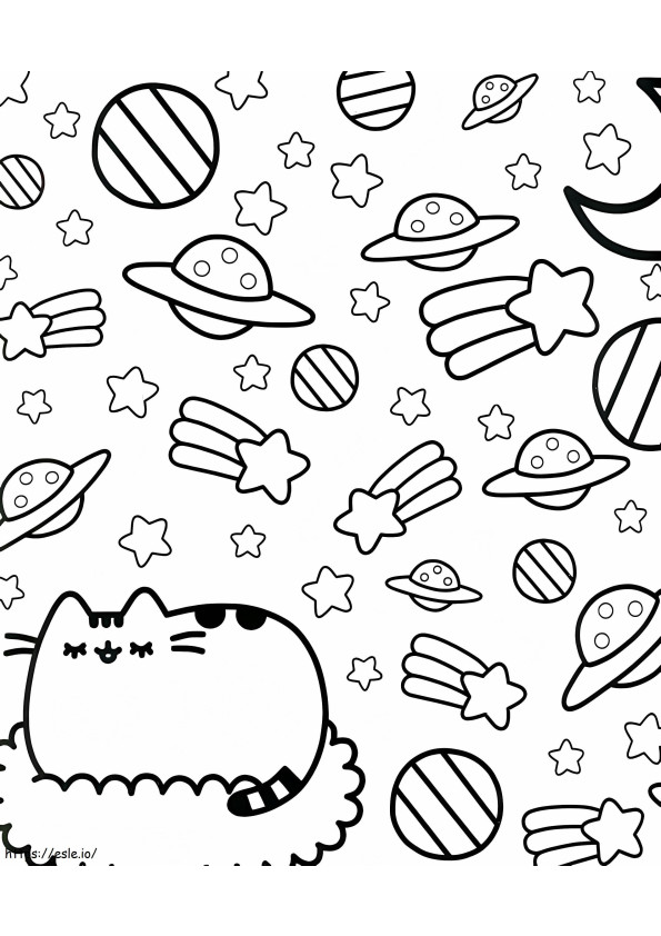 Adorable Pusheen 4 coloring page