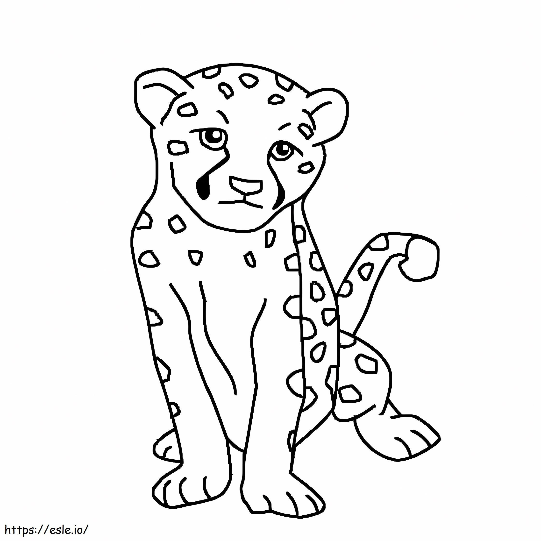 Coloriage Dessin de guépard à imprimer dessin