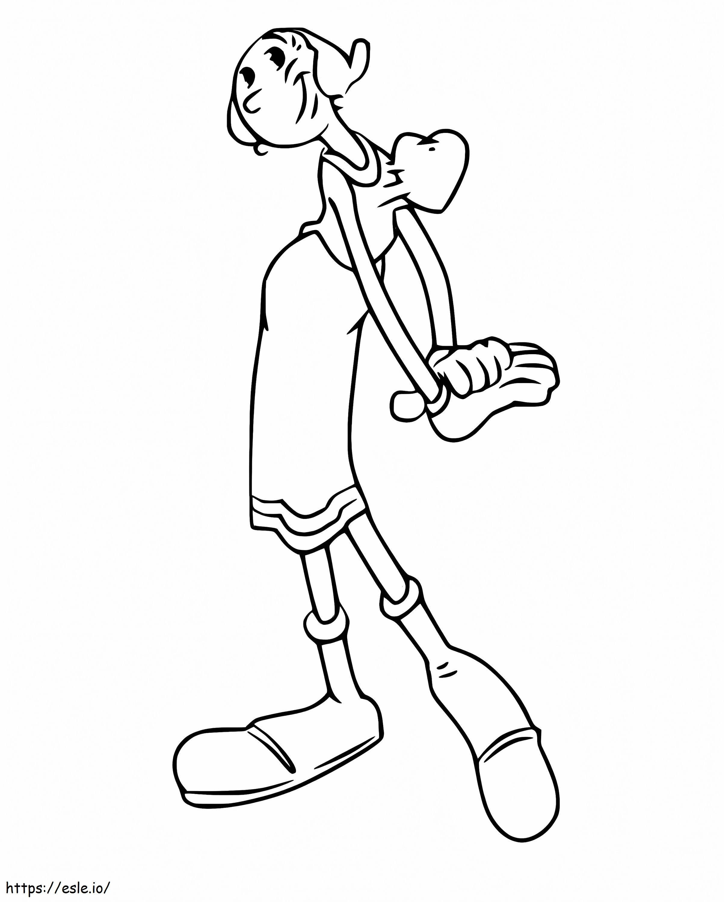 Popeye Olive Oil coloring page