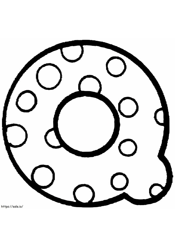 Letter Q Polka Dots coloring page