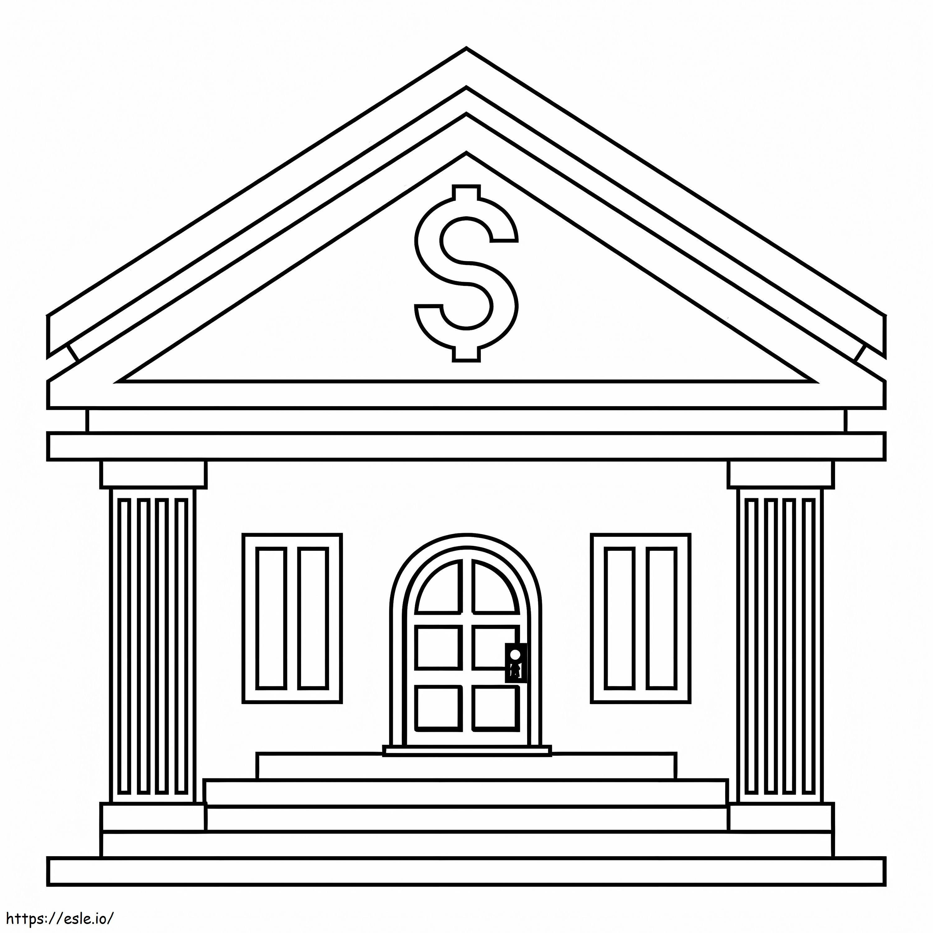 Printable Bank coloring page