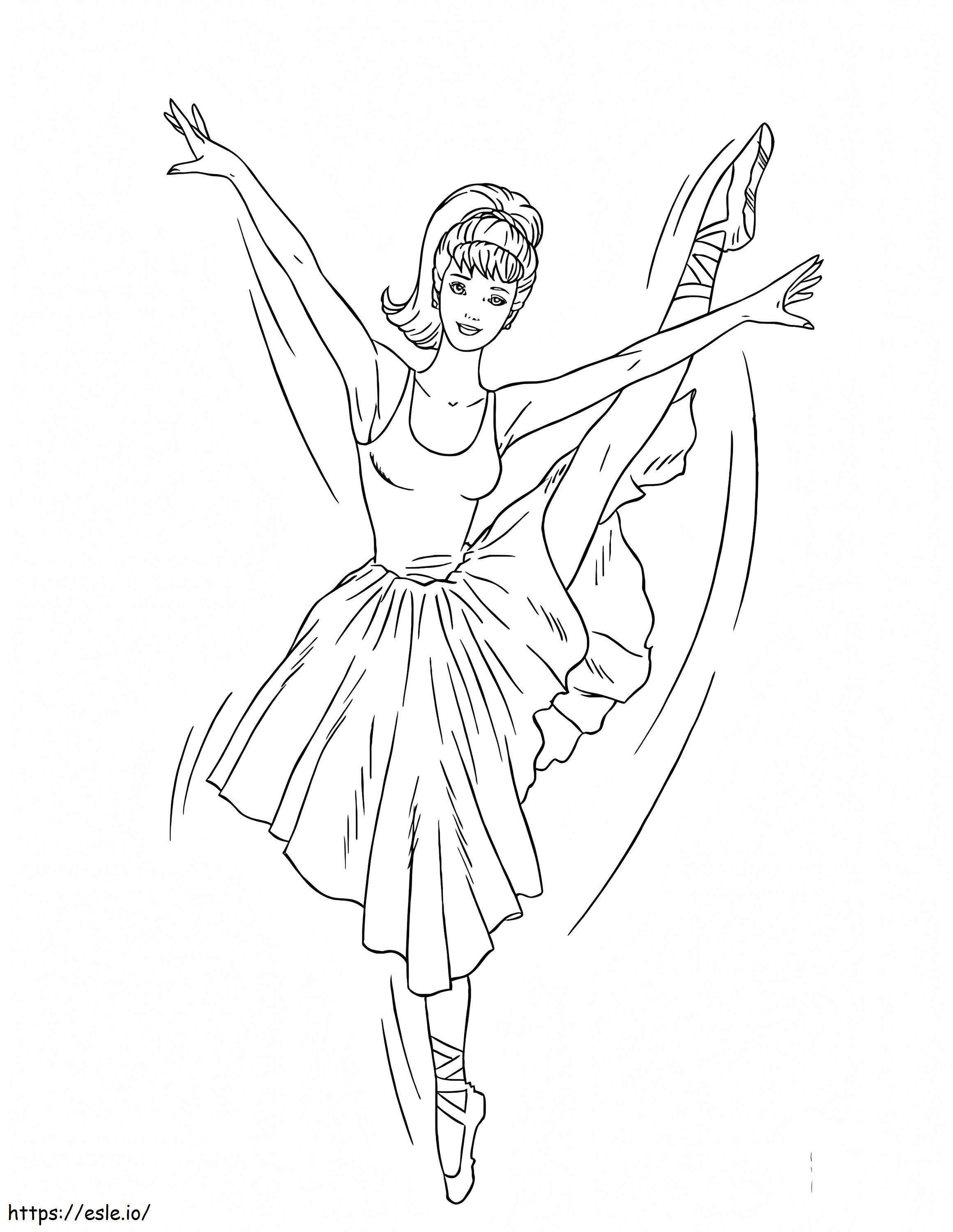 Ballet Barbie coloring page
