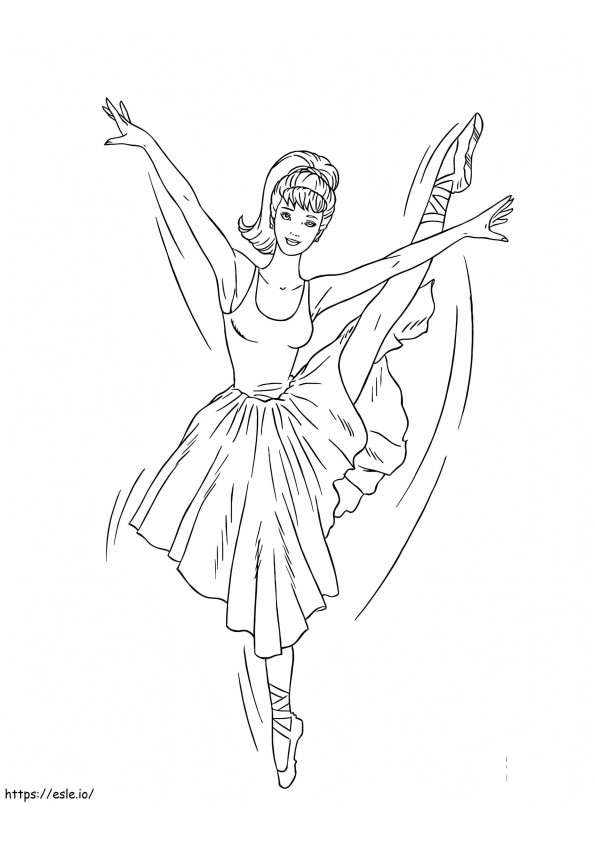 Ballet Barbie coloring page
