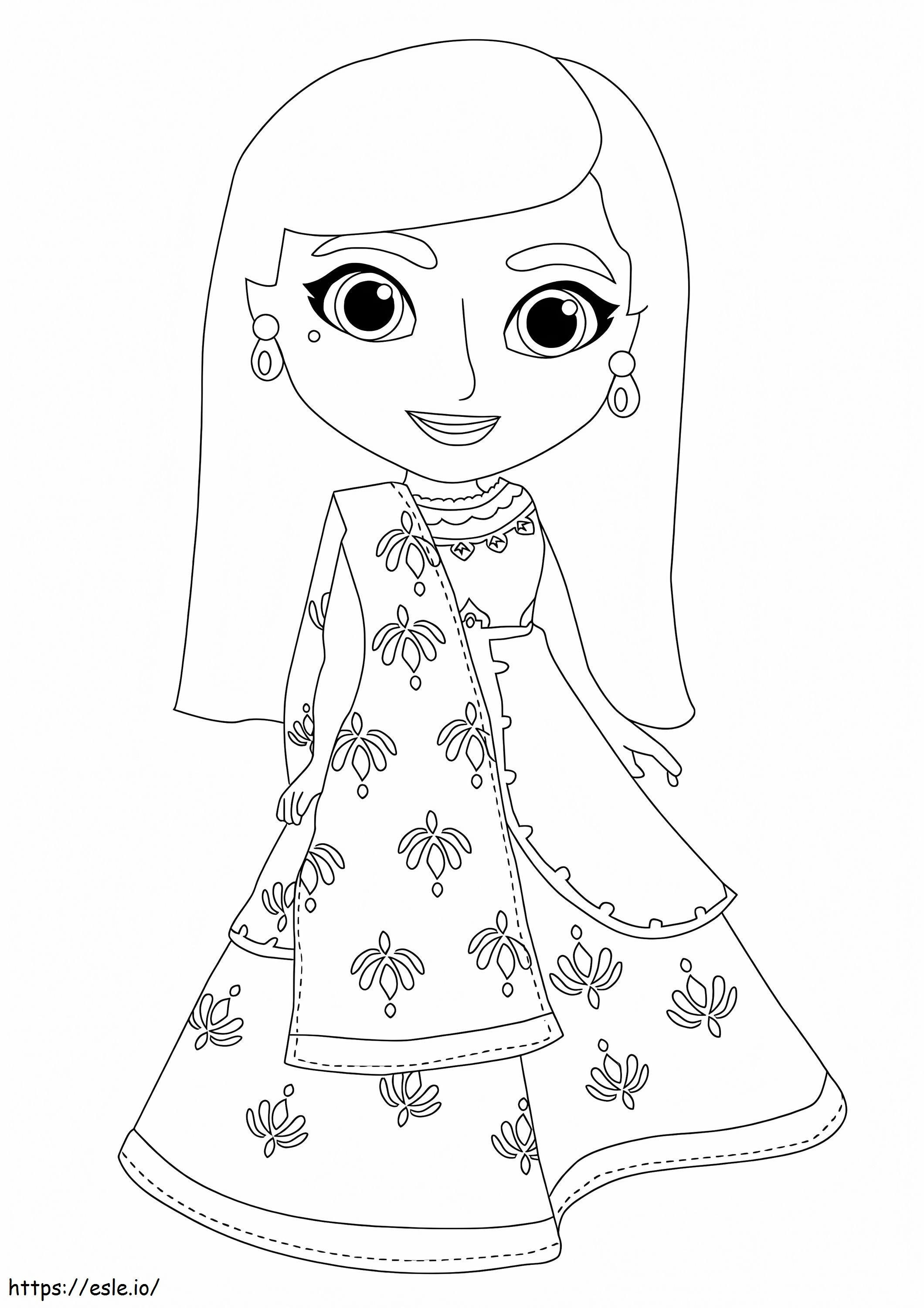 Cute Mira From Mira Royal Detective coloring page