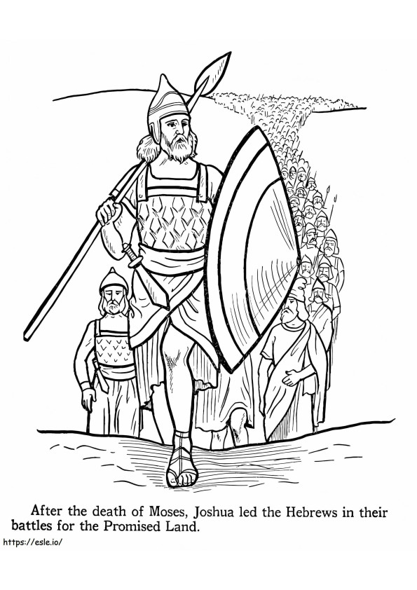 Joshua Led The Hebrews coloring page