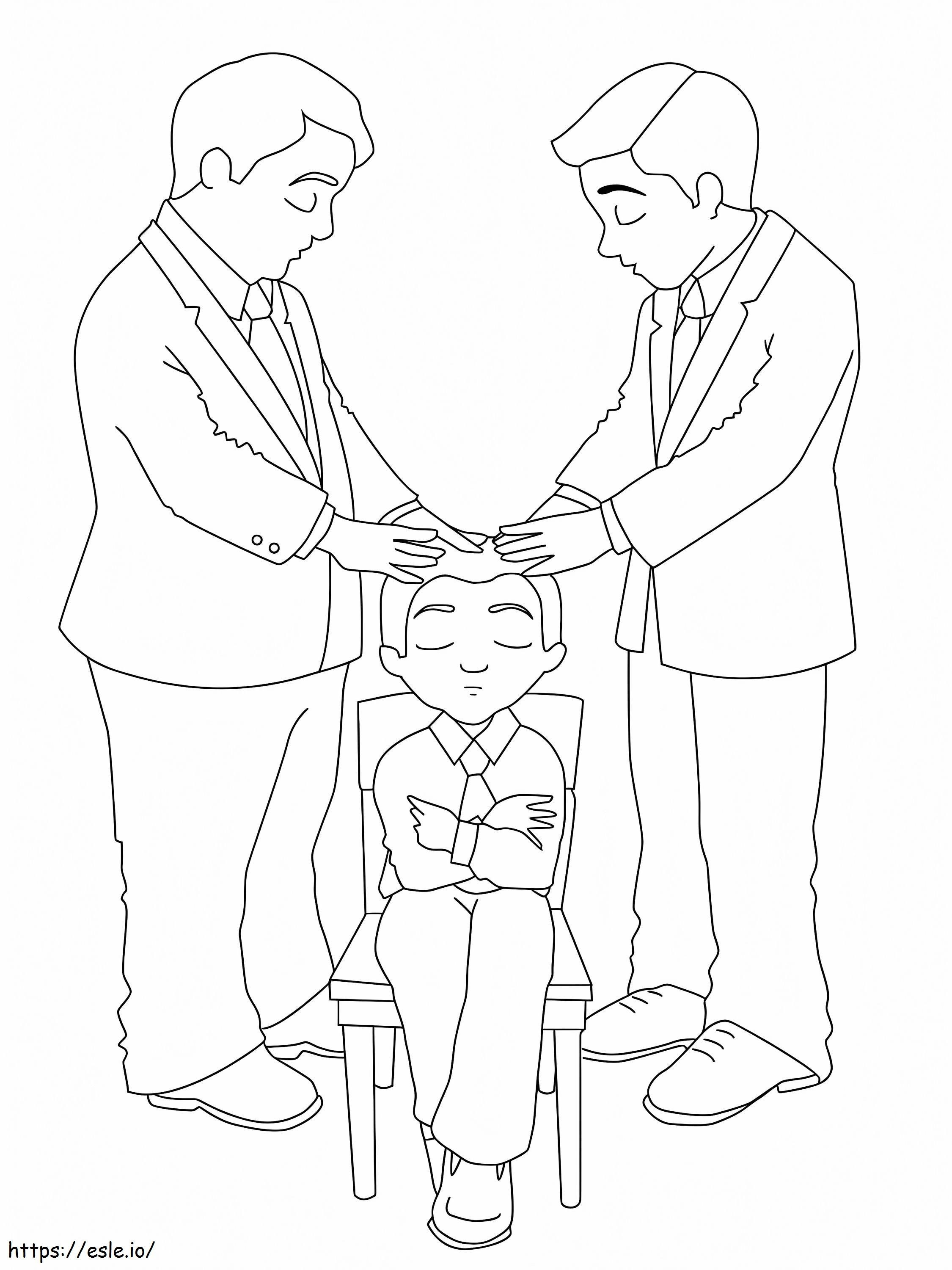Young Boy Confirmation coloring page