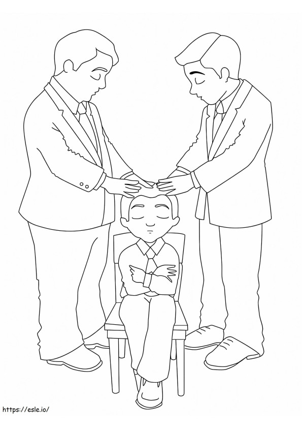 Young Boy Confirmation coloring page