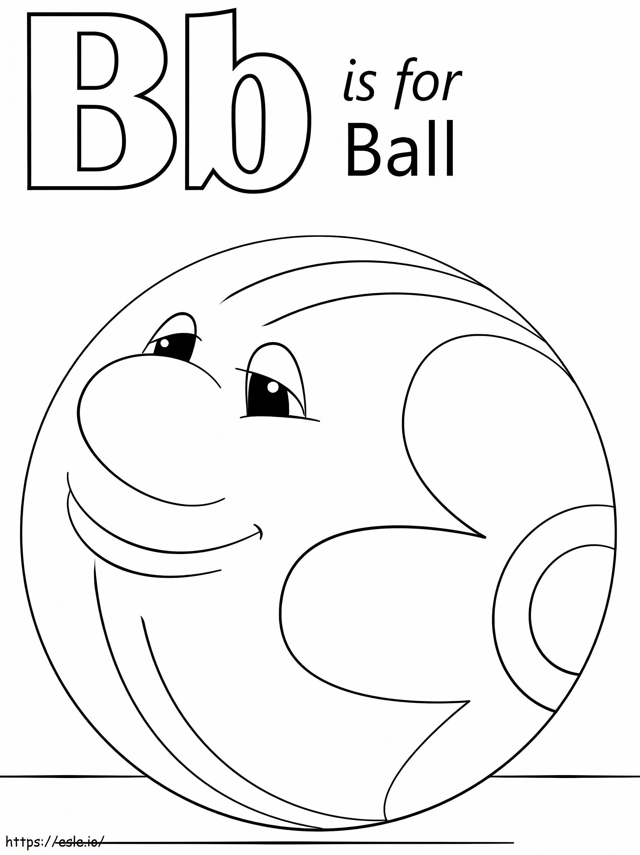 Ball Letter B coloring page