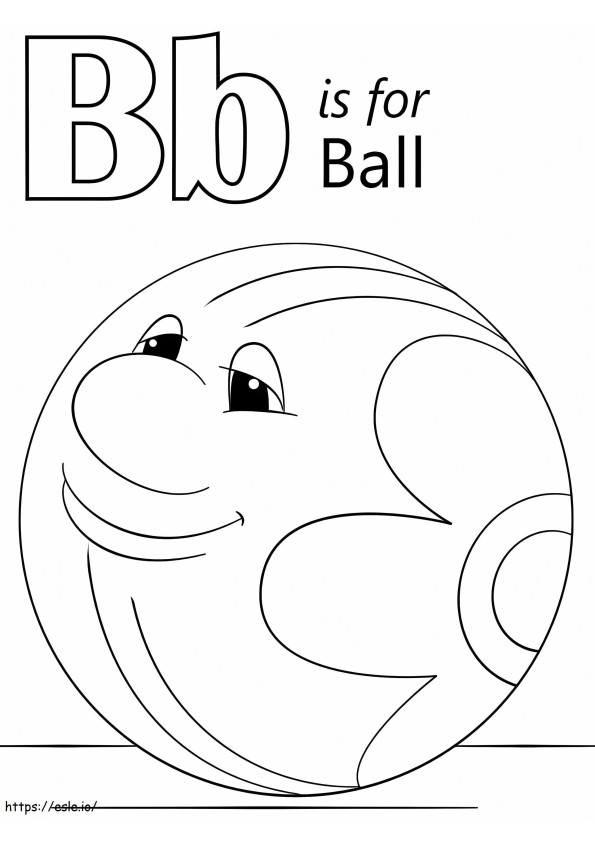 Ball Letter B coloring page