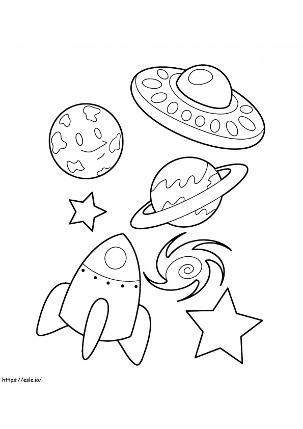Awesome Spaceship coloring page