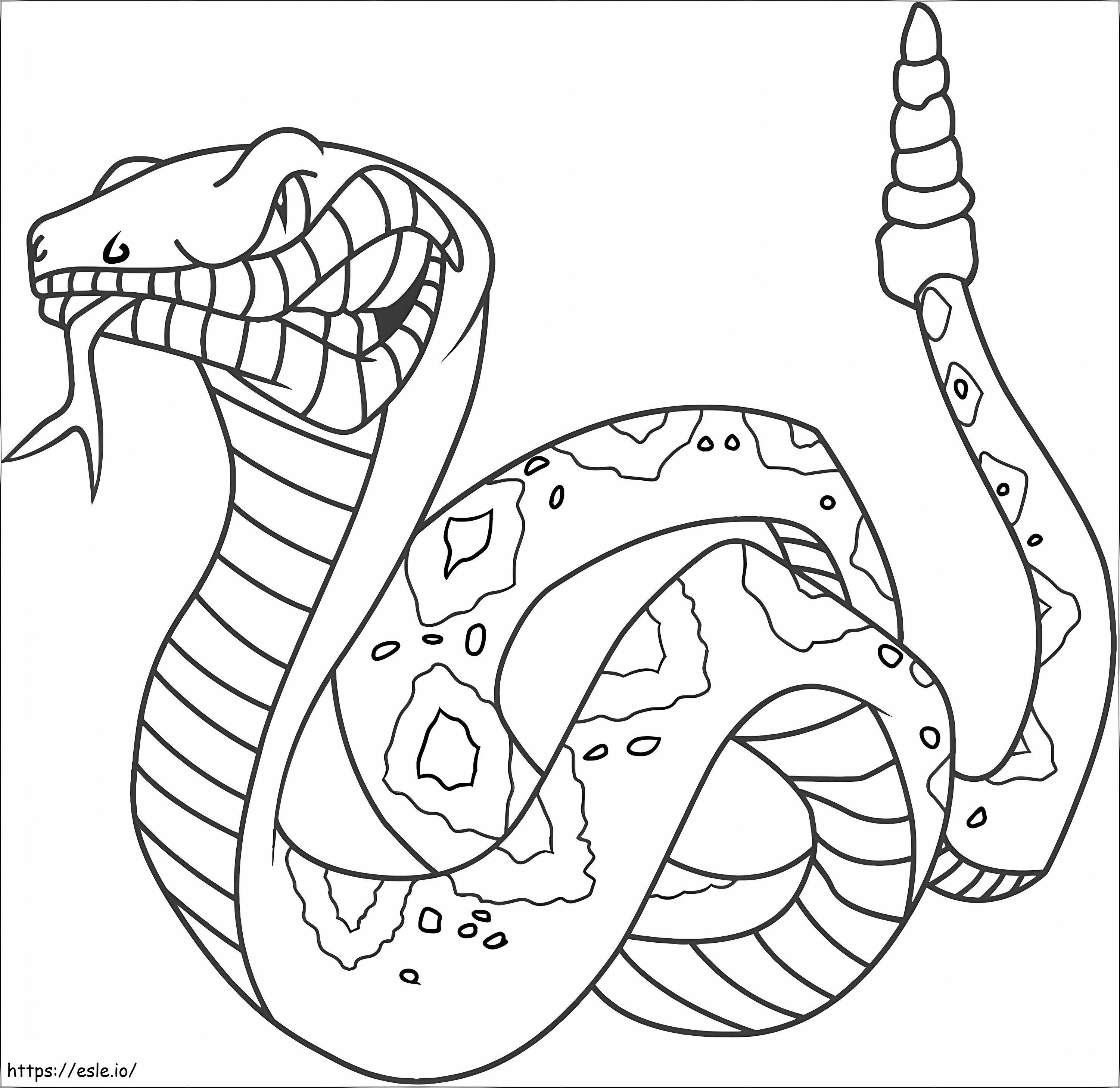 Suuri käärme värityskuva
