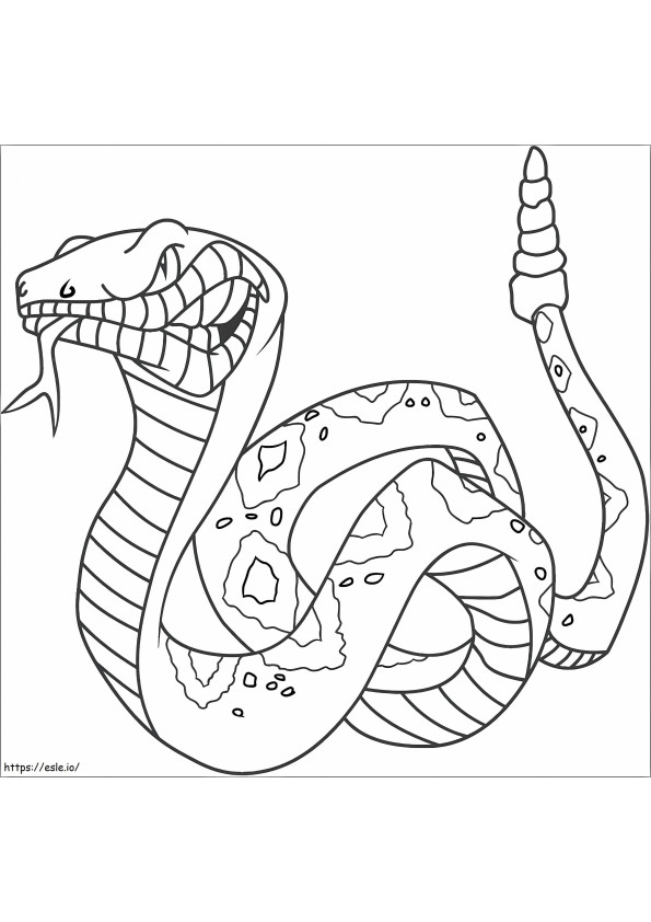 Grande Serpente da colorare