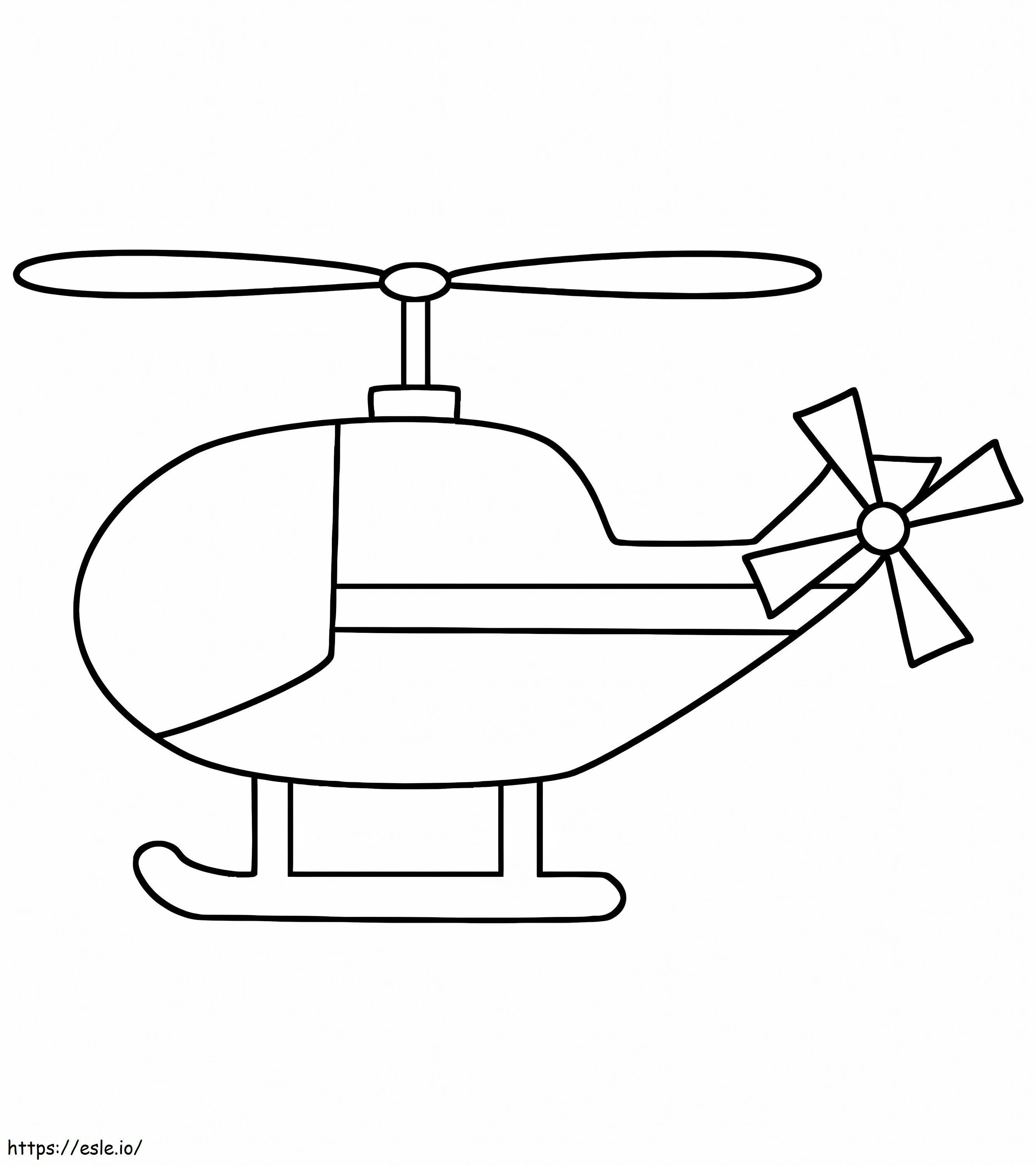 Elicopter Normal de colorat