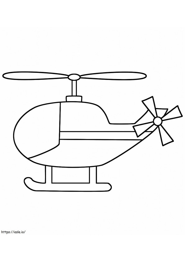 Normaali helikopteri värityskuva