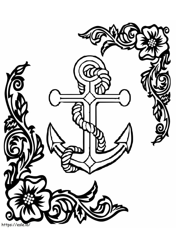 Awesome Anchor coloring page