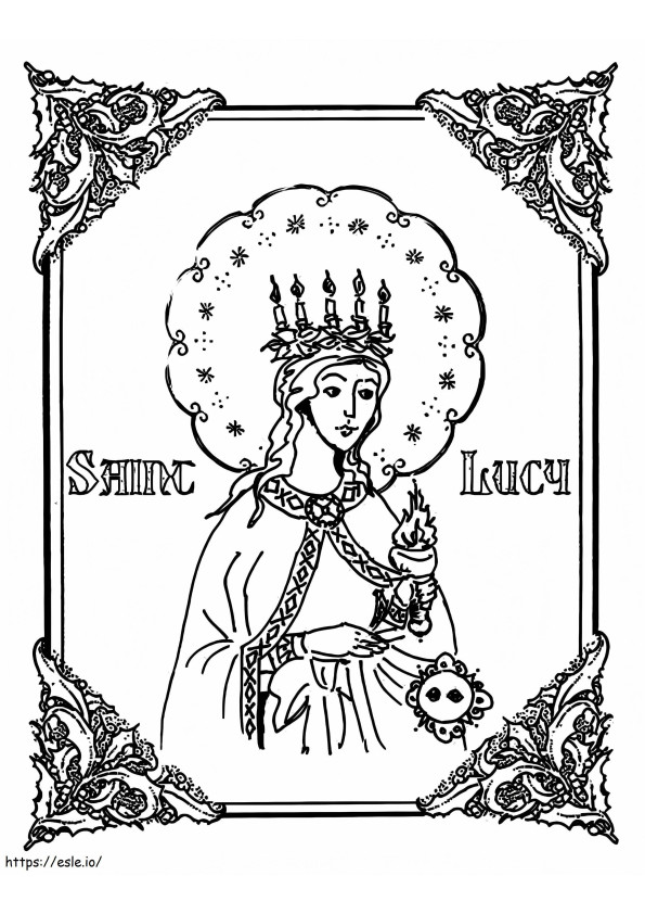 Saint Lucy 1 coloring page