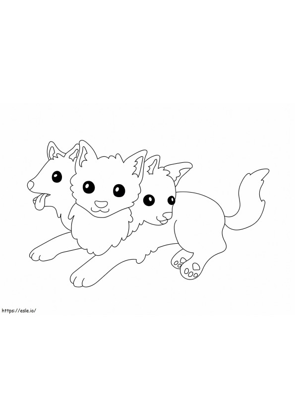 Lovely Cerberus coloring page