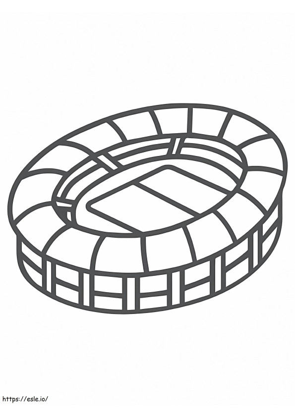 Gallery And Football Stadium coloring page