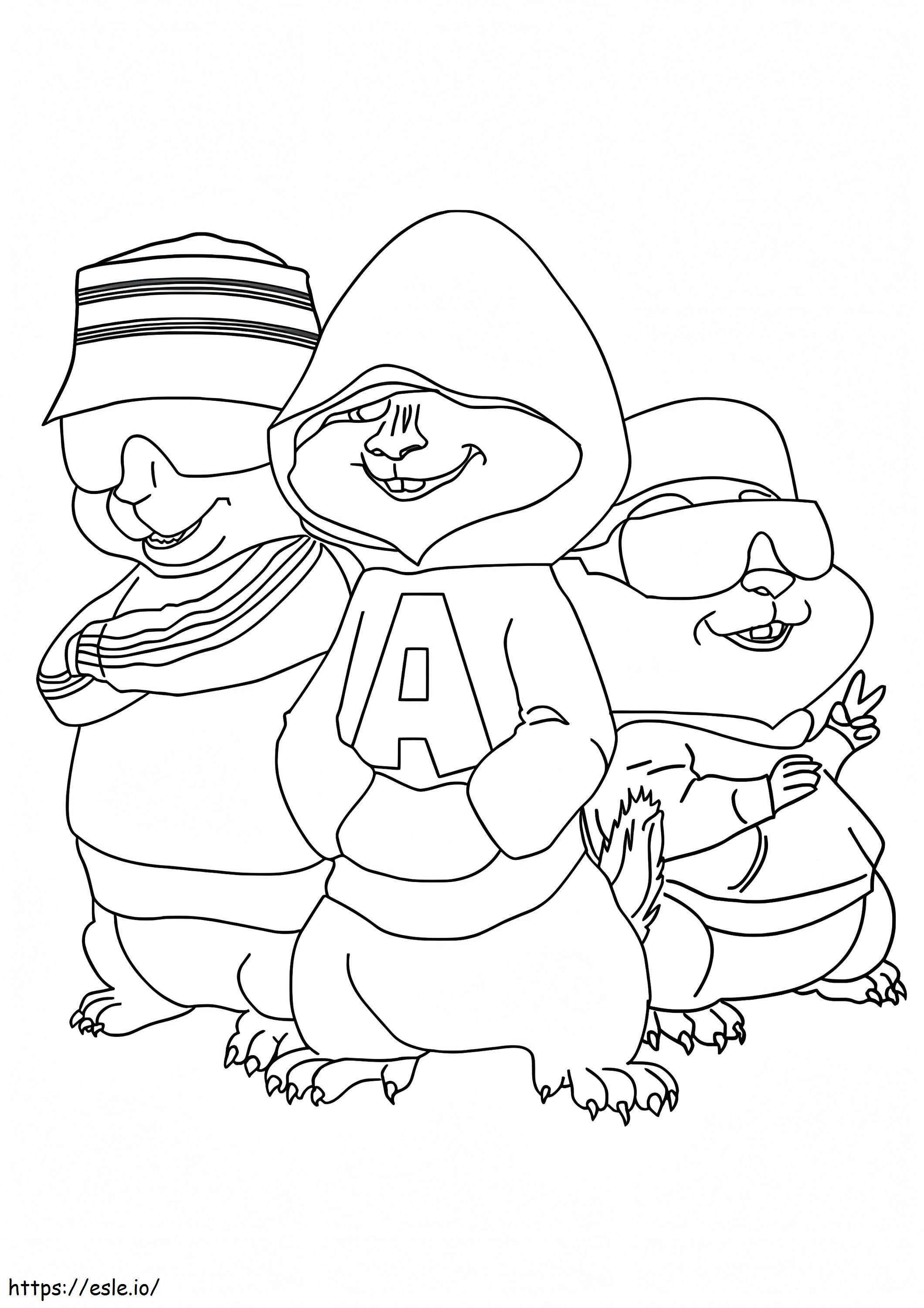 1528166939 Alvin The Chipmunks Close Eyes A4 coloring page