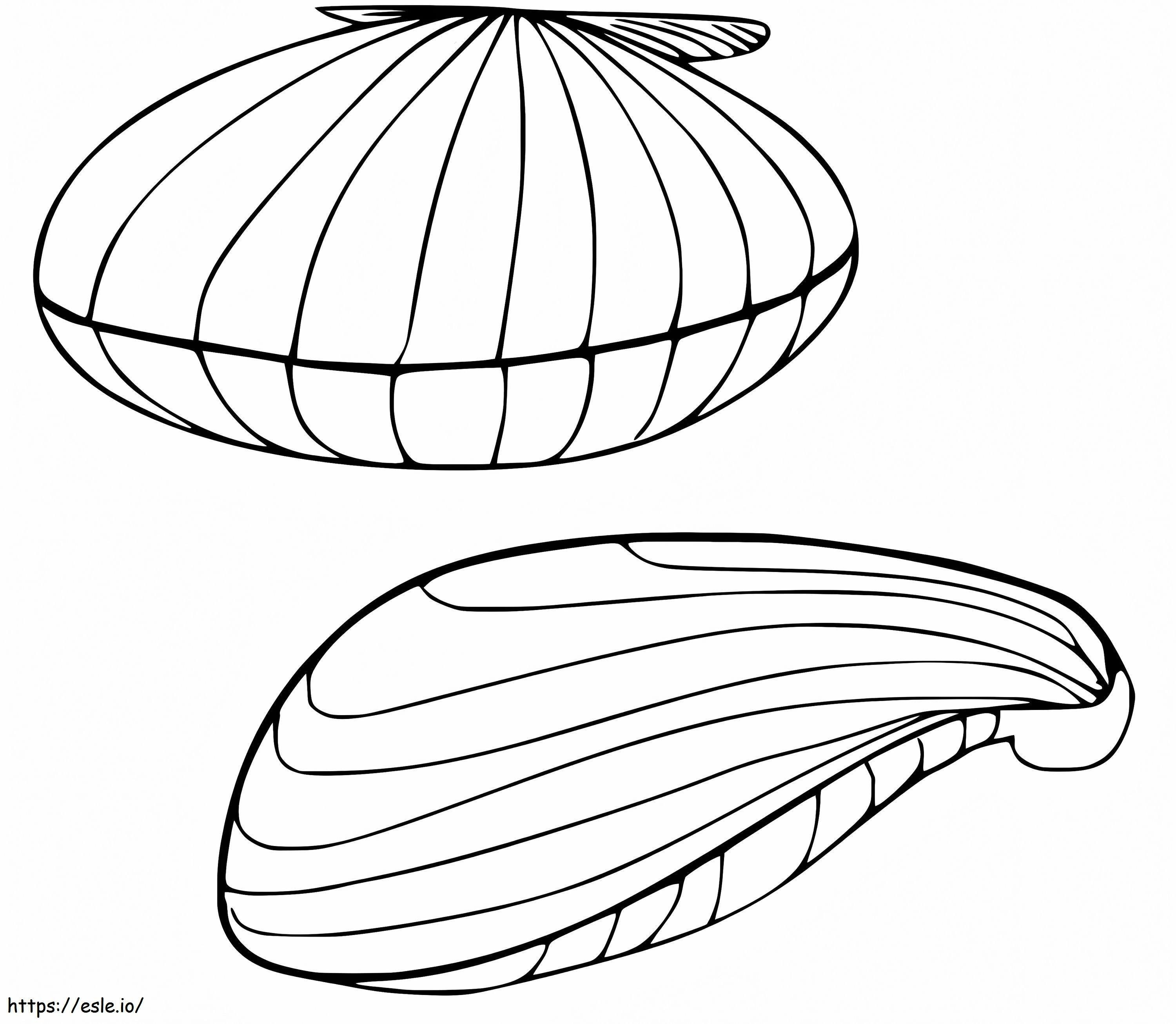 Free Mussels coloring page