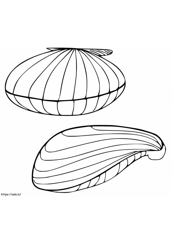 Free Mussels coloring page