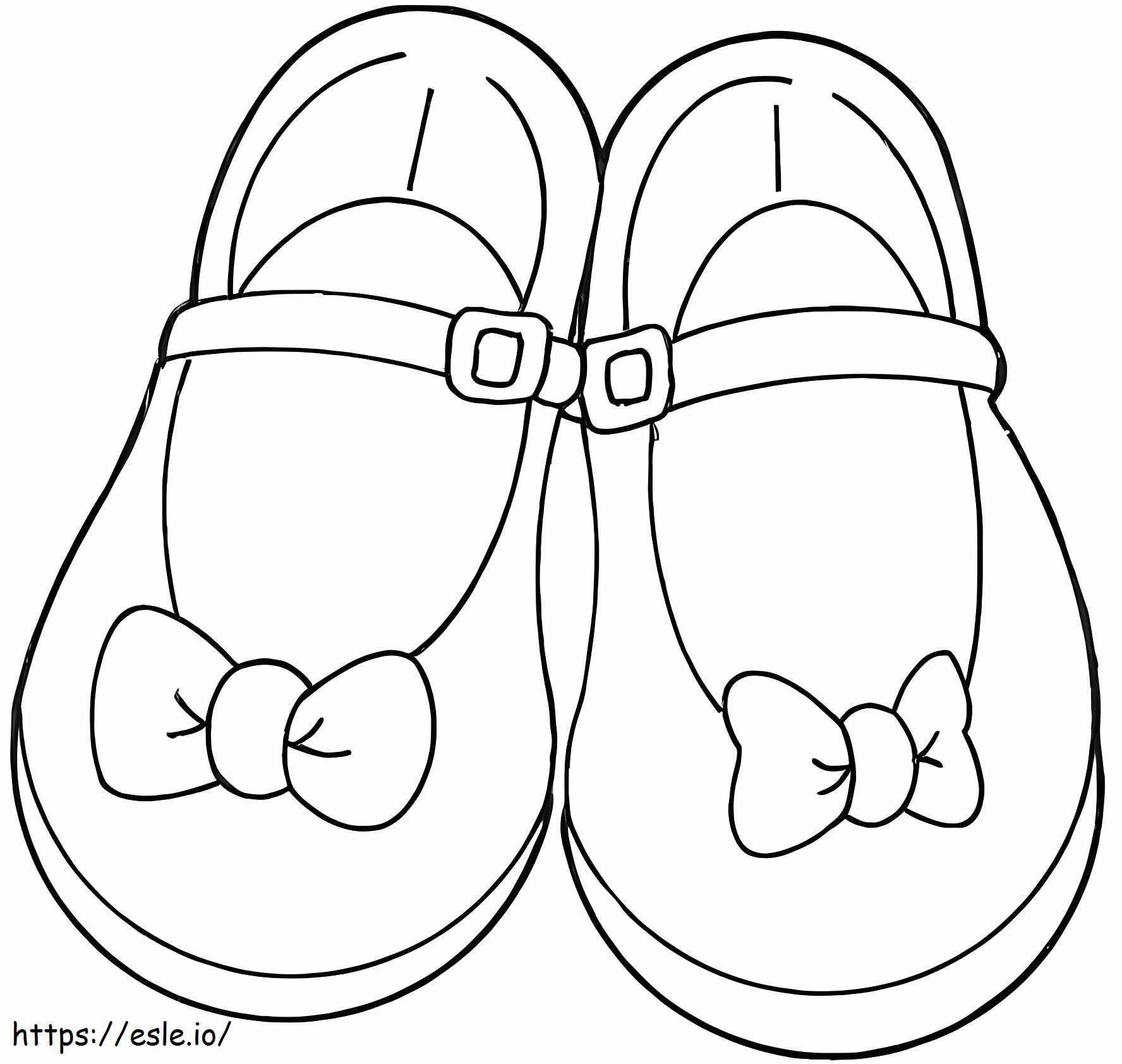 Cute Doll Shoes coloring page