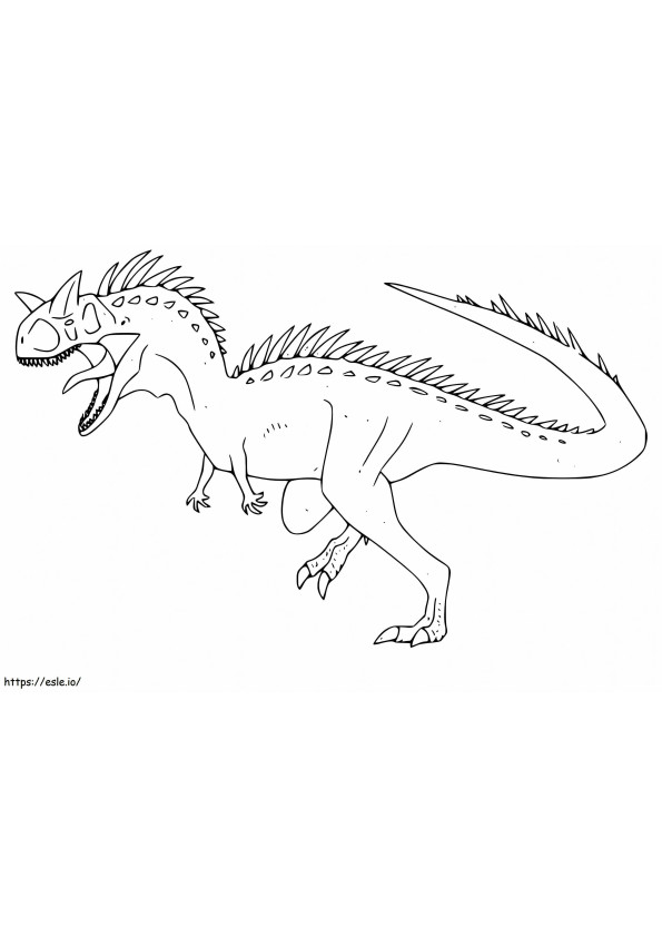 Carnotaurus Running coloring page