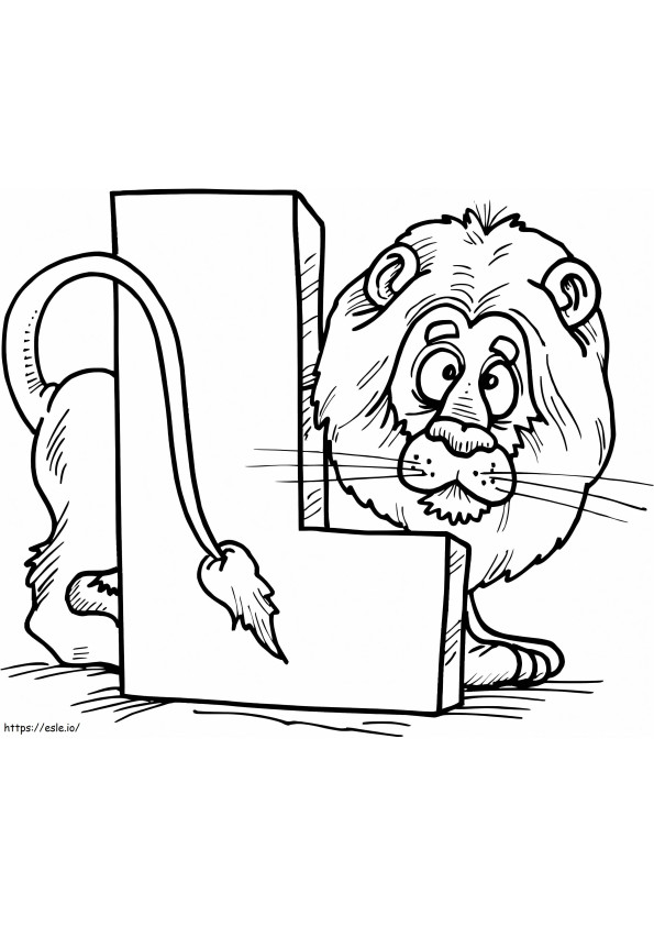 Letter L Leon Beautiful coloring page