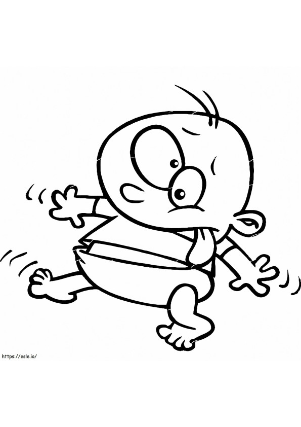 Funny Baby Boy coloring page