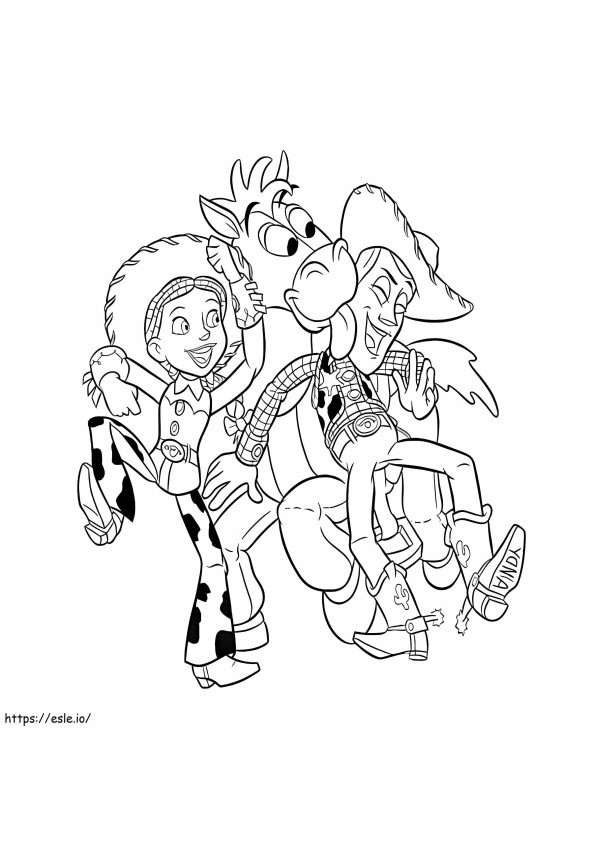 Woody And Fun Friends coloring page