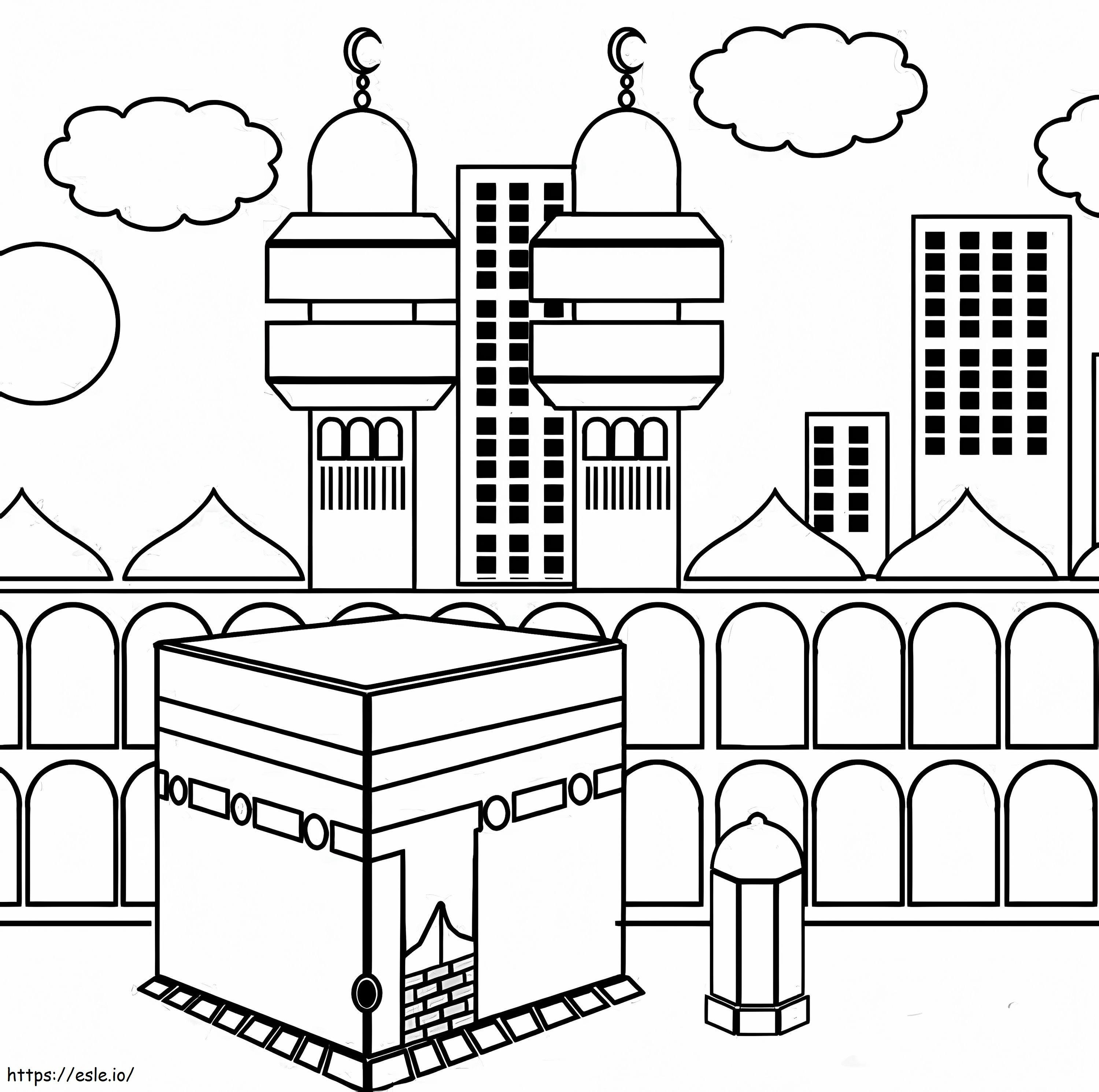 Coloriage Kaaba à imprimer dessin