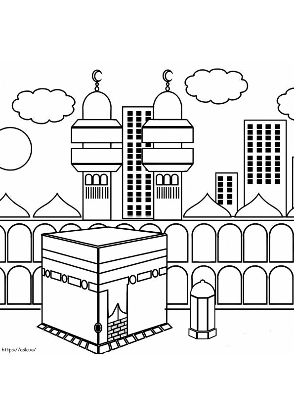 Coloriage Kaaba à imprimer dessin