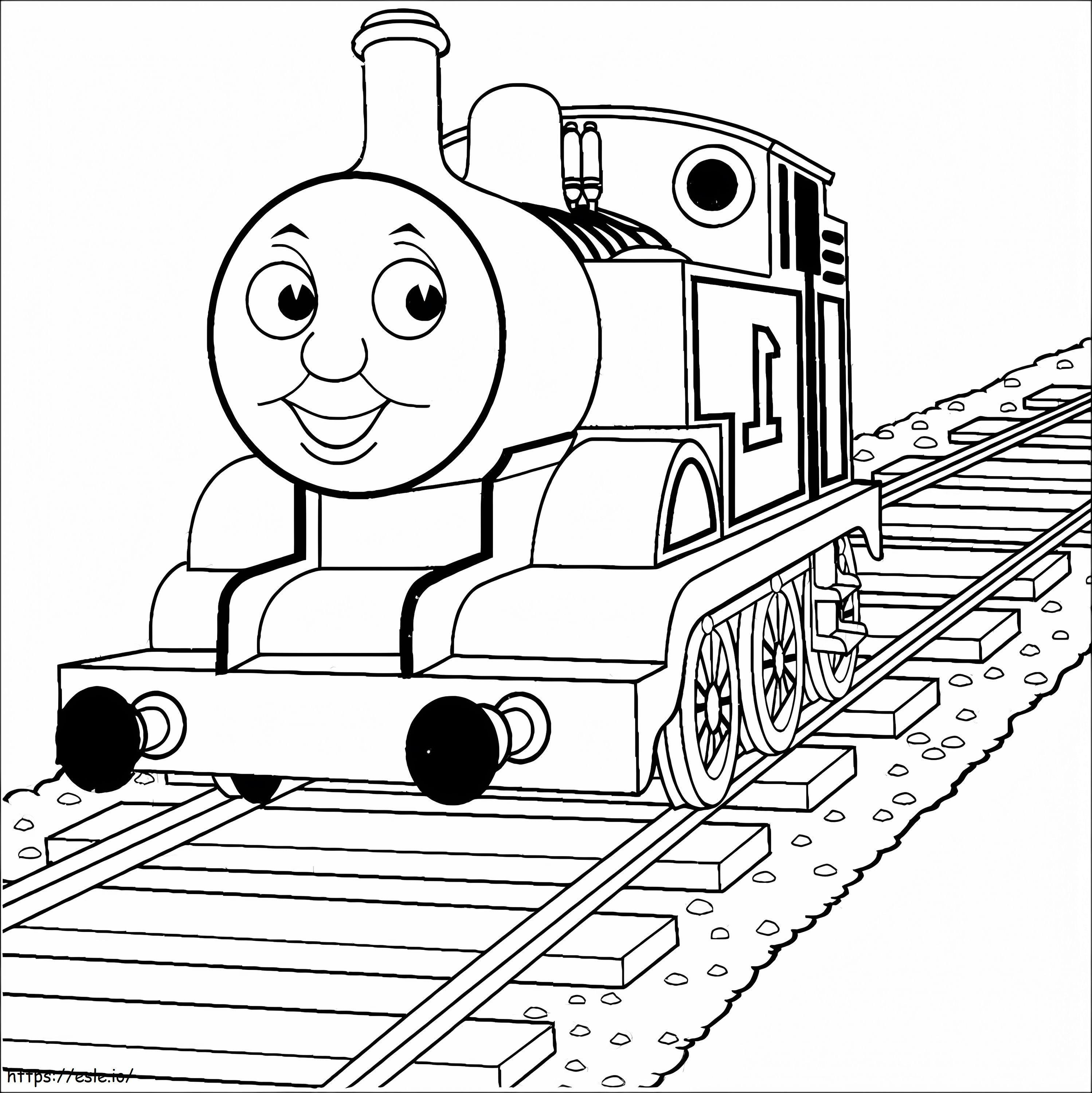 Locomotiva de desenho animado para colorir
