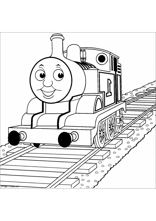 Locomotiva de desenho animado para colorir