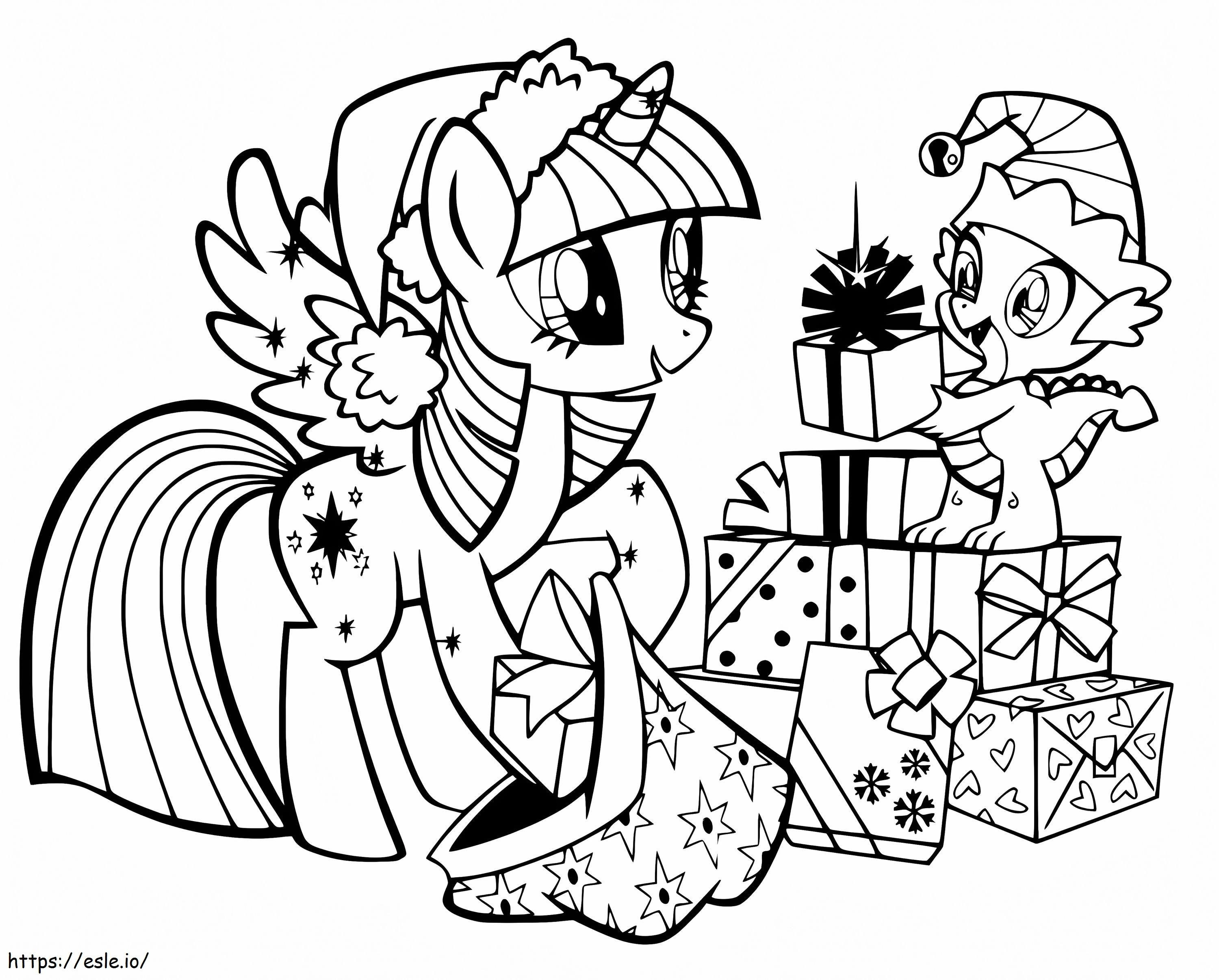 Twilight Sparkle On Christmas coloring page