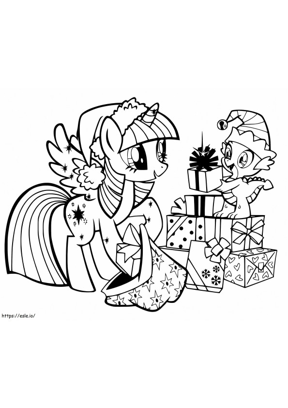 Twilight Sparkle On Christmas coloring page