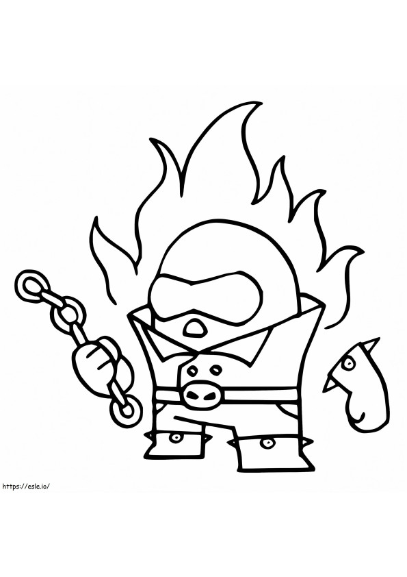 Ghost Rider Among Us coloring page