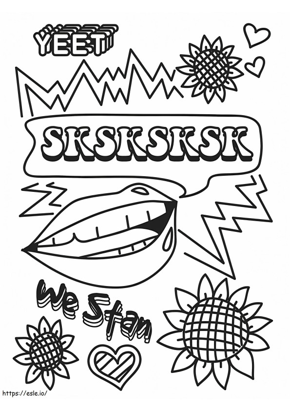 VSCO We Stan Girl coloring page