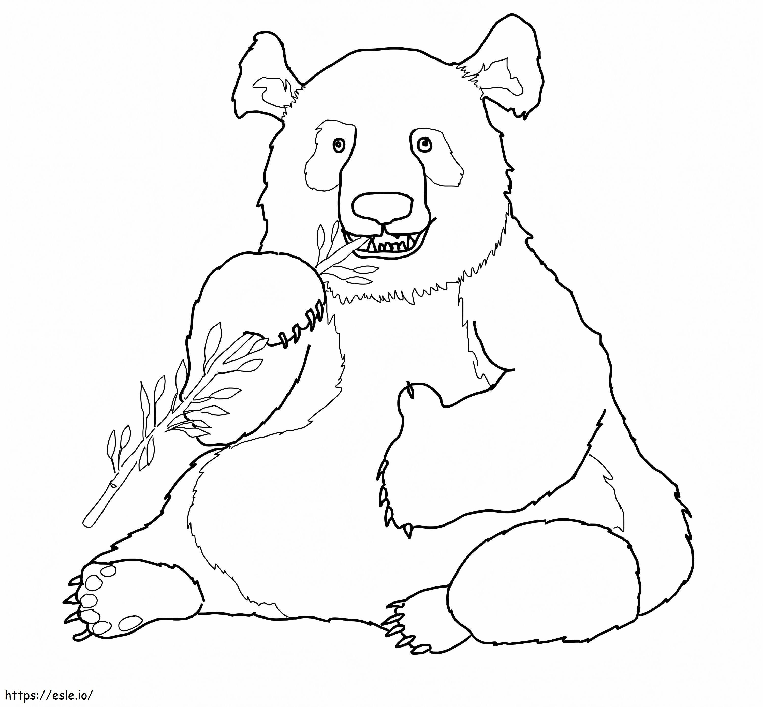 Funny Panda coloring page