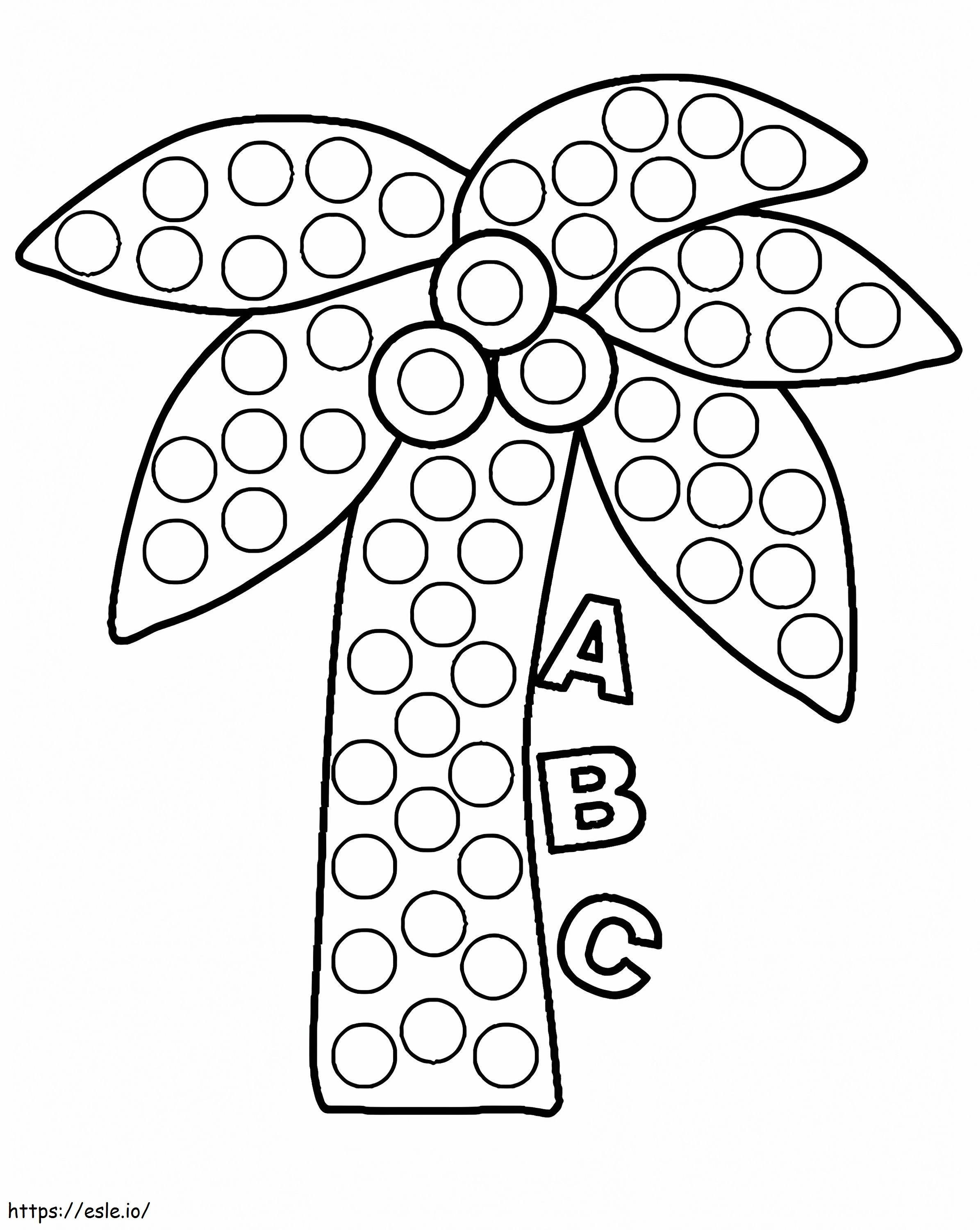 Letters Dot Marker coloring page