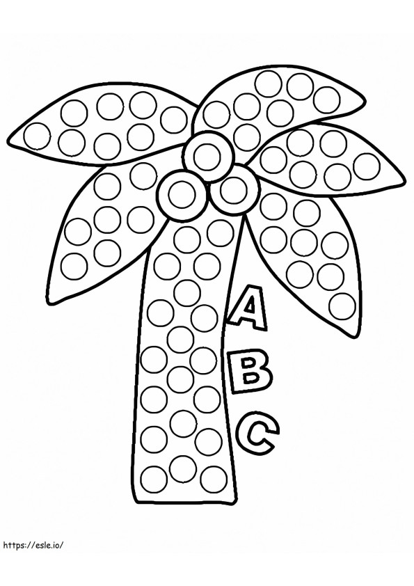 Letters Dot Marker coloring page
