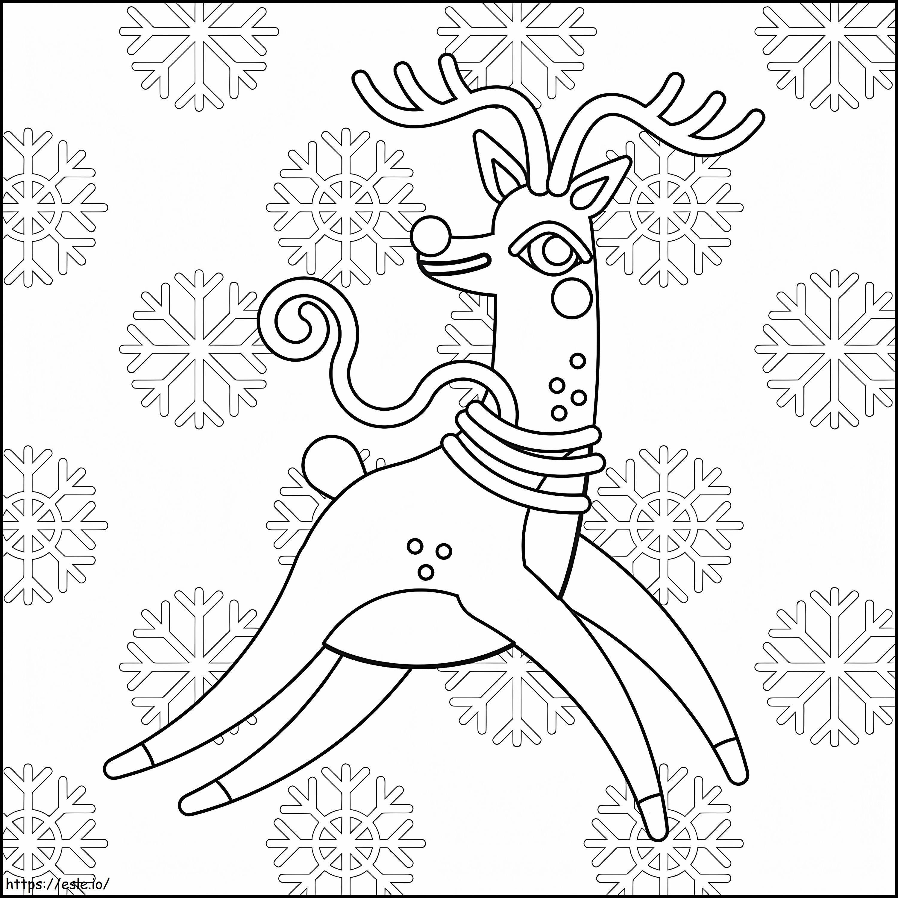 Christmas Reindeer 1 coloring page