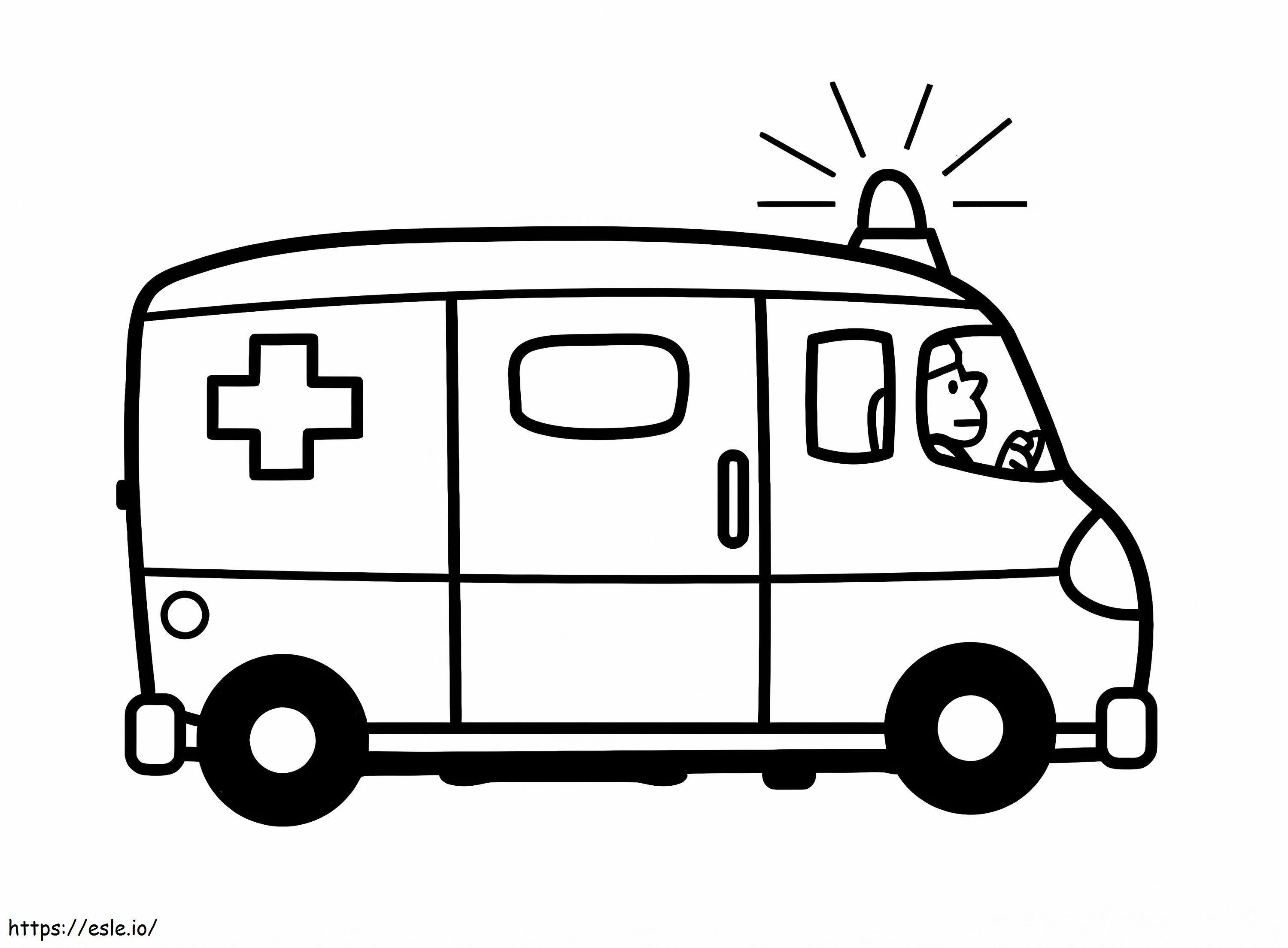 Ambulance 1 coloring page