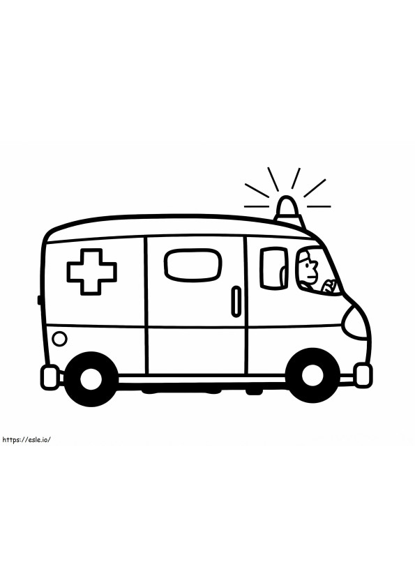 Coloriage Ambulance 1 à imprimer dessin
