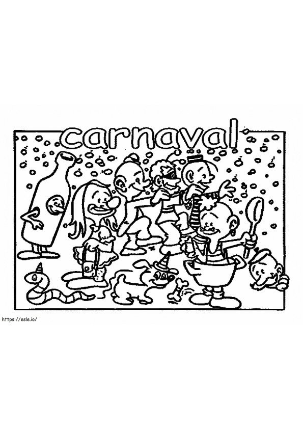 Carnavalul 3 de colorat