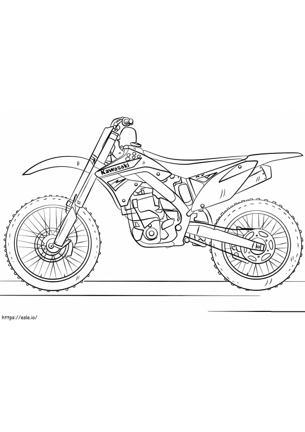 Kawasaki Dirt Bike coloring page