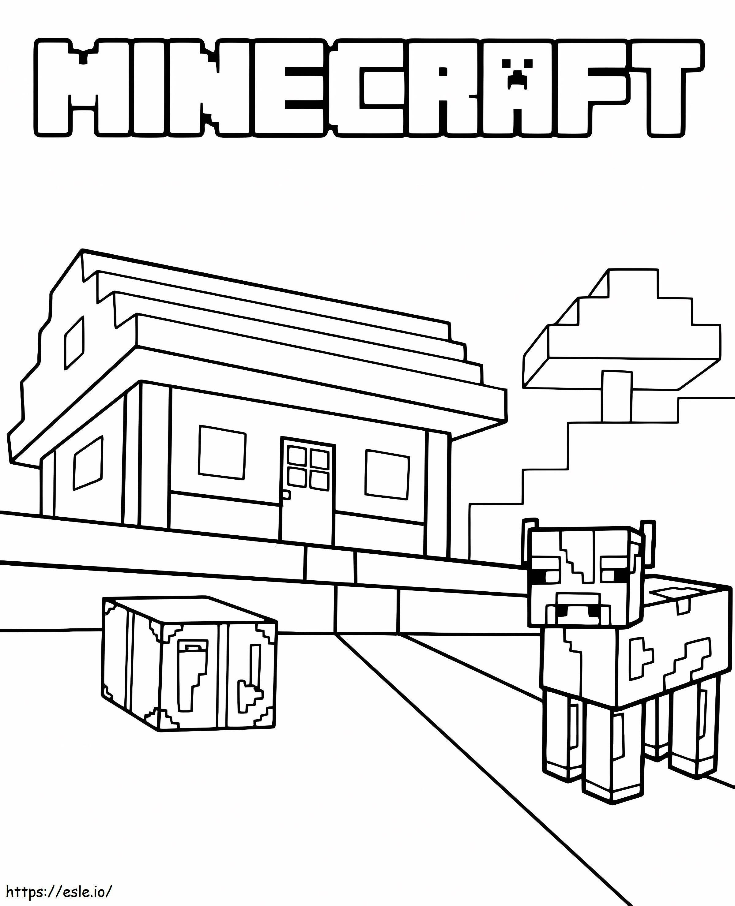 Coloriage Minecraft6 à imprimer dessin