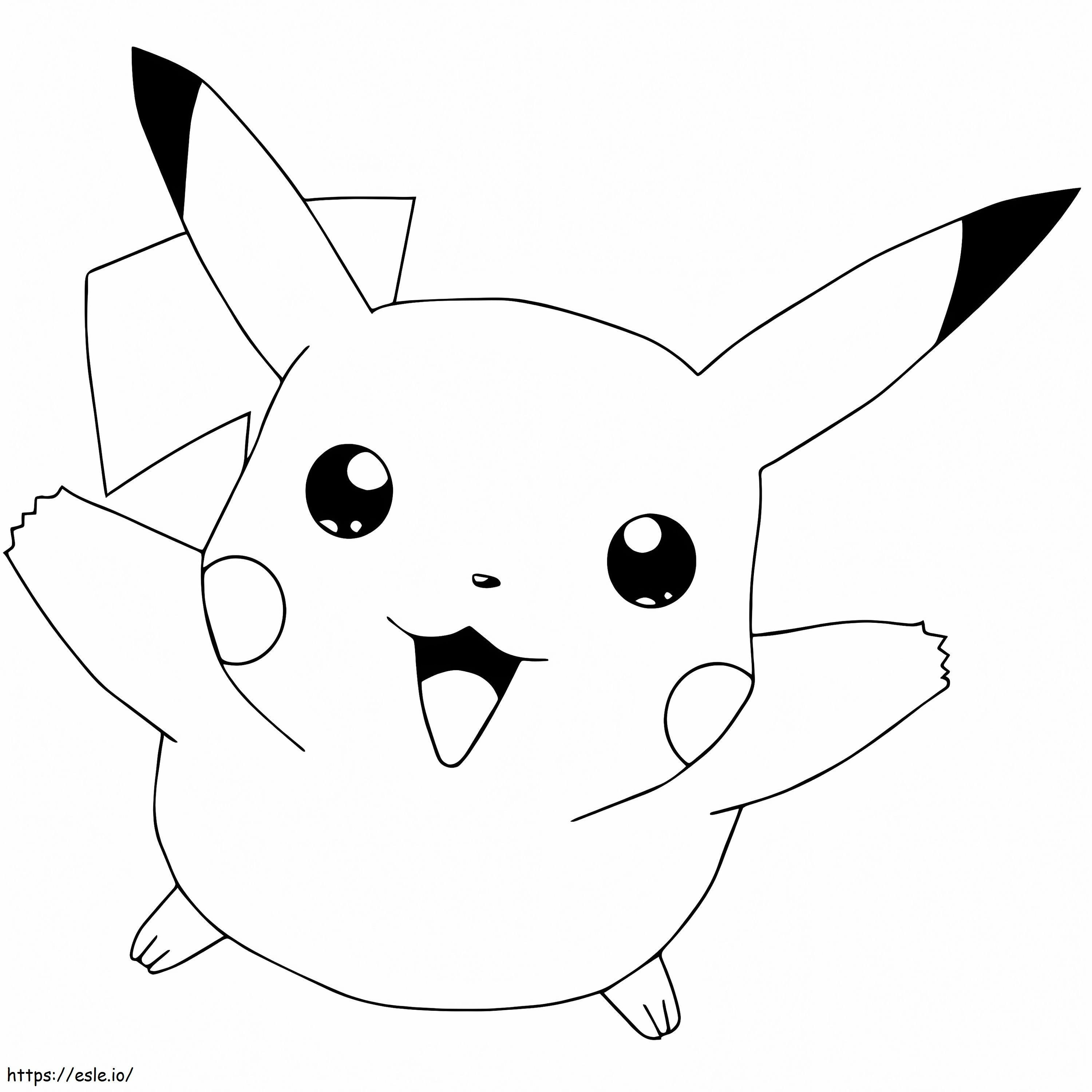 Coloriage Pikachu simple à imprimer dessin
